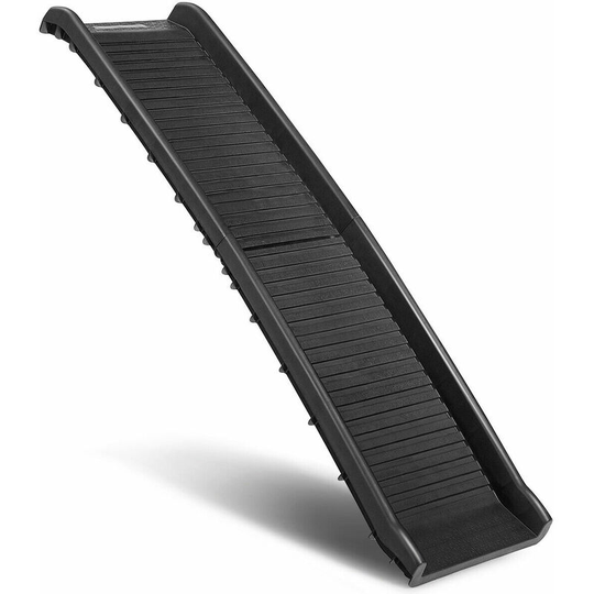 Foldable Pet Ramp, Portable Pets Ramps with Non-Slip Surface, Plastic Cats Dogs Steps for Car Van Travel - Costway