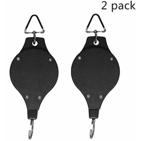 Plant Pulley, Retractable Heavy Duty Easy Reach Pulley Plant Hanging Flower Basket Hook Hanger For Garden Baskets Pots And Birds Feeder Hang High Up