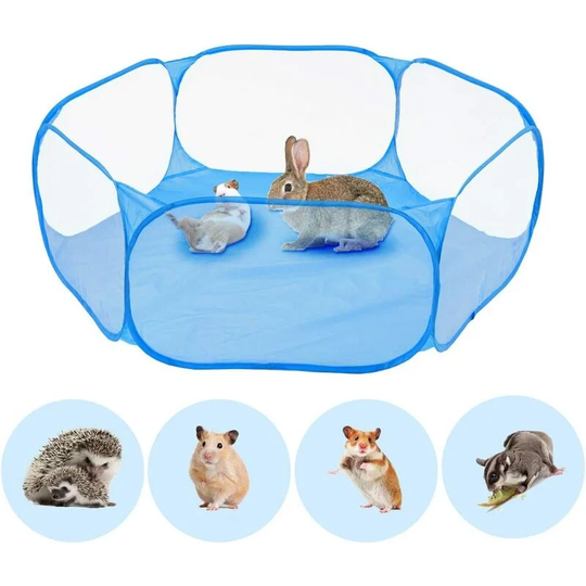 Denuotop - Portable Foldable Small Animal Playpen Breathable Pet Tent Cage Sports Fence Used for guinea pigs, rabbits, hamsters, chinchillas,