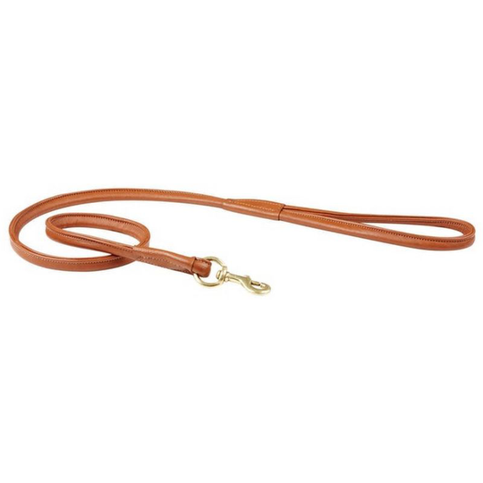 Rolled Leather Dog Lead (One Size) (Tan) - Tan - Weatherbeeta