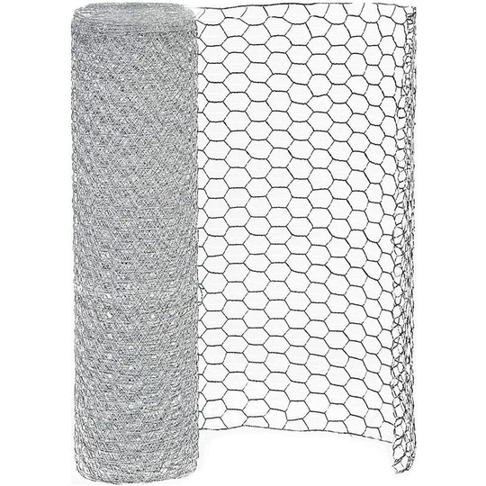 Joorrt - Length 50 m Width 1.2 m Wire Mesh Fencing Galvanized Welded Chicken Rabbit Fence Barrier Garden Netting No Rust Wire Diameter 20 Gauge Silver