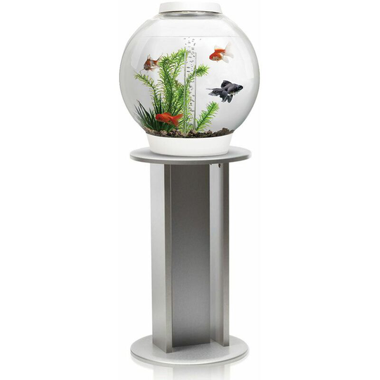 Biorb - Classic 30L Aquarium in White with mcr led Lighting and Silver Stand