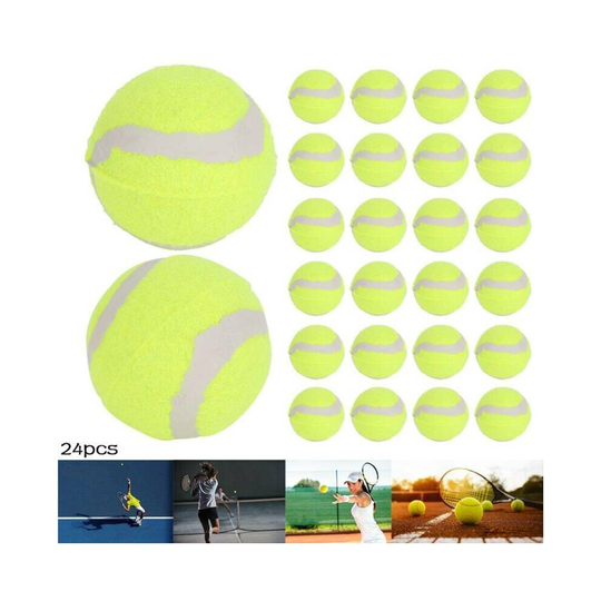 24 Tennis Balls Ball Games Dog Pet Toy Pets Bouncing Sports Outdoor G
