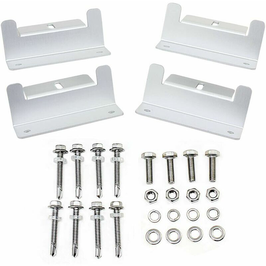 4pcs Solar Panel Bracket, Z-Mount Bracket Kits with Nuts and Bolts for rv Roof Boat (Irregular)