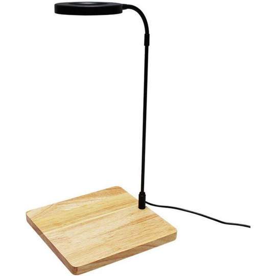 Monly - led Aquarium Light with Wooden Panel, 10W Full Spectrum led Desk Lamp, usb Powered, for Fish Tank, Potted Plants, Succulents, Miniature