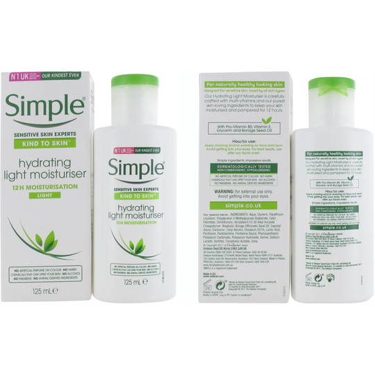 Simple Kind to Skin Hydrating Light Moisturiser 125ml