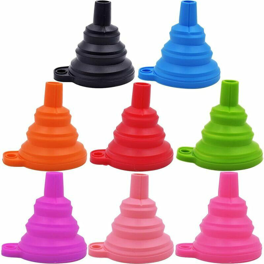 Collapsible Funnel - Silicone Funnel Filter Liquid Dispenser for Kitchen Restaurant Hotel 8 PCs