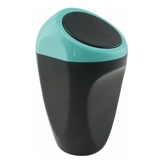 Perle Rare - Mini Car Trash Can Plastic Waste Trash Bin 9*6*15CM Trash Can Storage Container For Car Interior/Office/Home (Blue-Mini Trash Can)