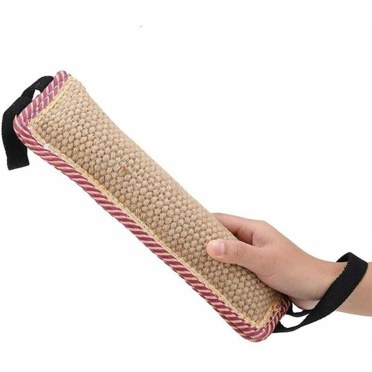 Dog Bite Pendant Toy Burlap Pet Dog Bite Training Trolley Case Durable with Strong Handle and Stitching