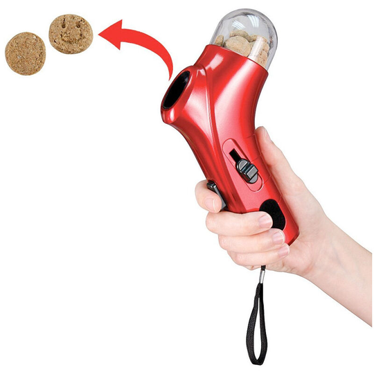 Pet Treat Launcher, Puppy Snack Dispenser Pet Food Dispenser Red Catapult