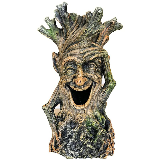Decorative Aquarium Statue - Realistic Wooden Sculpture - Fish can swim through the trunk hole