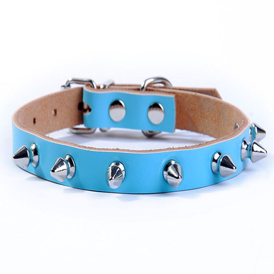 The Adjustable Cowhide Leather Collar Is Suitable For Cats And Dogs