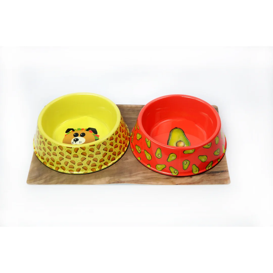 Mona Fun Food Pet 2 Piece Bowl Set
