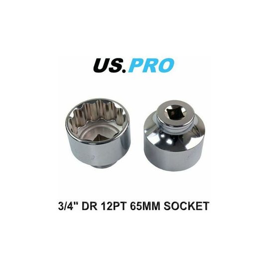 3/4' Dr 12pt 65mm Socket x 1, Ideal For Transit Hub Nuts 1487 - Us Pro