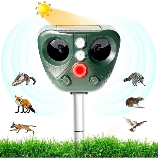 Hiasdfls - Outdoor Cat Repeller, Ultrasonic Cat, Dog Repeller, Solar Charged, Usb Charging Prevent Dogs And Cats, Birds, For Gardens, Fields,