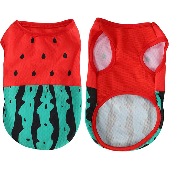 Pet Vest, Summer Pet Watermelon Clothes Pig Dog Vest Lightweight Non-Stick Sleeveless T-shirt Printed Breathable Cooling Vest