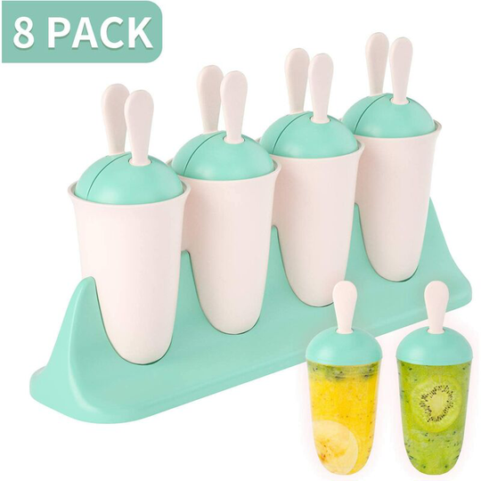 8 Pack Popsicle Molds, Rabbit Ear Ice Pop Makers Reusable Easy Ice Cream Mold, Food Grade Material bpa Free Ice Cream Mold, Kids Homemade Popcycles