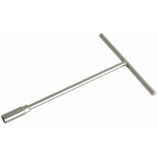 T-Handled Nut Driver - 13 x 300mm - Heat Treated Steel Shaft - Hex Flats Socket