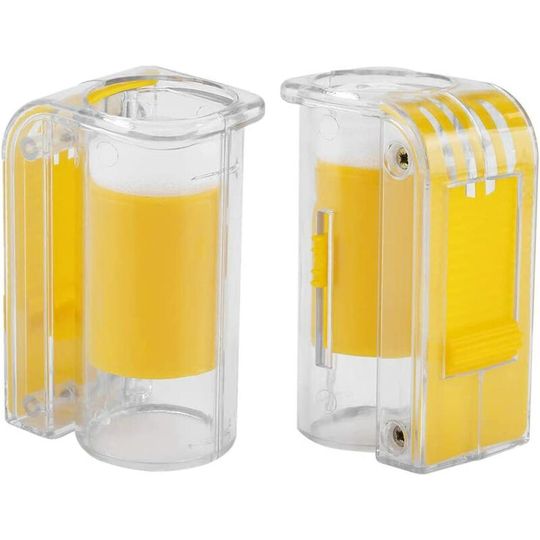 2pcs Portable Bee Queen Marking Catcher Plastic One Hand Marker Bottle Plunger Plush Beekeeper Tool Yellow