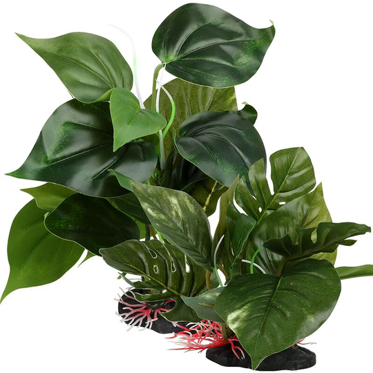 Artificial Aquatic Plants 2PCS 23cm + 17cm Artificial Plastic Plants Green Leaves Aquarium Ornament - Langray
