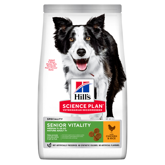 Hill's Science Plan Adult 7+ Senior Vitality Medium with Chicken - 14kg