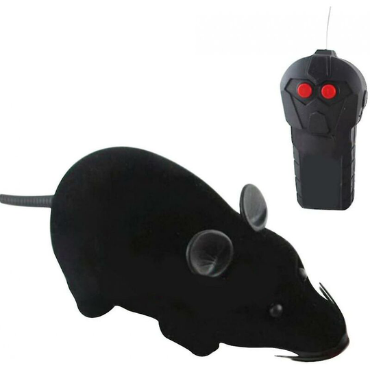 Remote Control Toy For Cats Funny Chasing Electric Kitten Toy Simulation Animal Toys (black-1pcs)