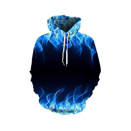 Deckon - Colorful Flame Hoodie 3d Fluorescence Sweatshirt Autumn And Winter Coat Clothing Funny Jacket Black Hoodies - m