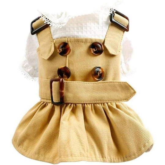 Puppy Lovely British Style Princess Dress Outfits Clothes for Small Dogs Puppy Dress Dogs Spring Summer Clothes