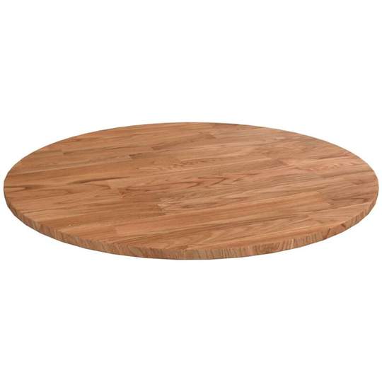 Round Table Top Light Brown Ø40x1.5 cm Treated Solid Wood Oak Vidaxl Brown
