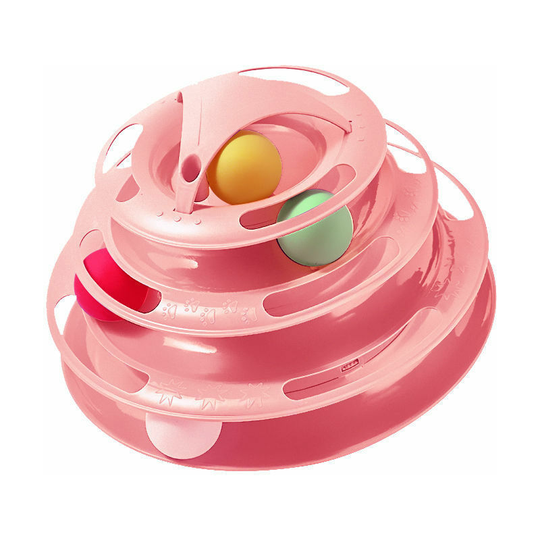 In 1 cat toy, 4-layer cat maze toy, balls toy for cat kitten game,