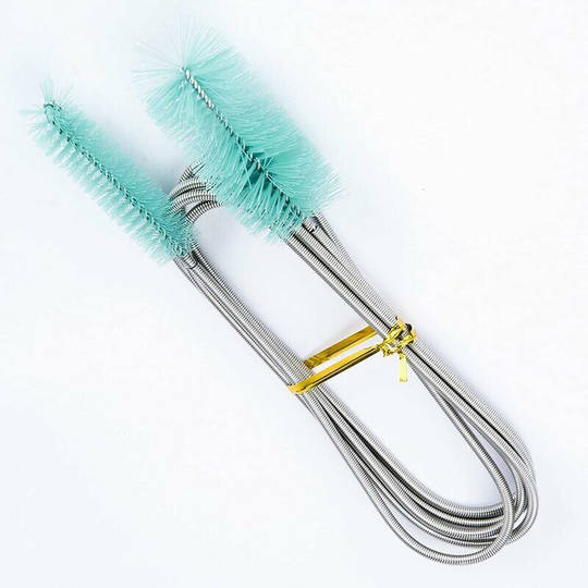 Fish Tank Cleaning Brush Double Sided Stainless Steel Brush Flexible Fish Tank Accessories Fish Tank Home Kitchen 155cm