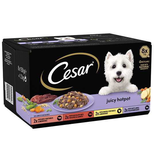 Cesar Juicy Hotpot Mixed Selection - Mega Pack: 96 x 150g
