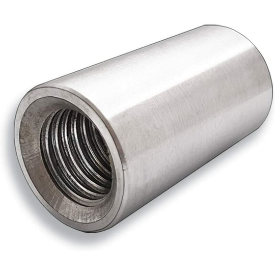 Aougo - Threaded sleeve M8 x 20 round stainless steel A2 - Union nut - Union nut V2A - Round model (100, M8 x 20)