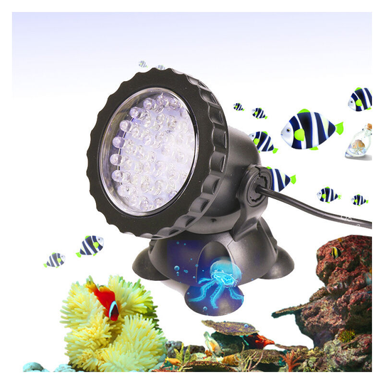 Betterlifegb - BR-Vie rgb Aquarium Floodlight, Underwater Submersible Fish Light, IP68 Waterproof led Lamp Adjustable Angle Light with Remote Control