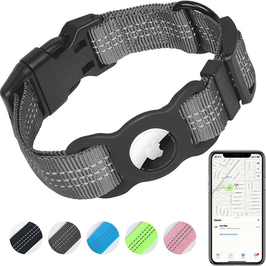 Cat Collar for Cat, Kitten, Puppy, Dark Grey, Size l (37-54cm) 51g, 1pc