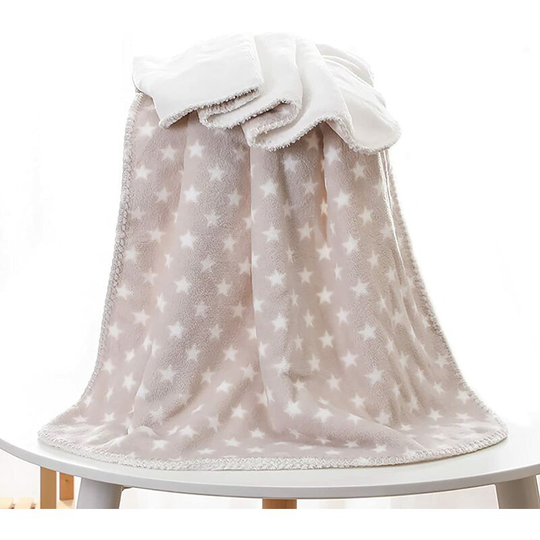 Ultra-Soft Flannel Dog Cat Blanket 75 x 100cm Light Gray