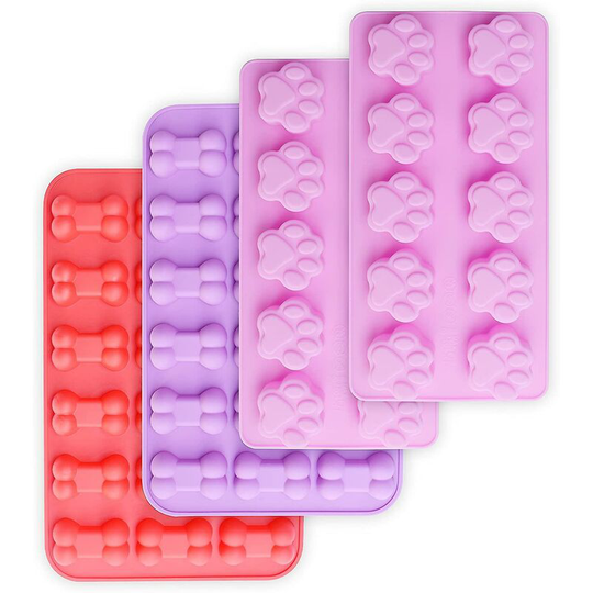 Silicone Dog Paw Bone Molds Non-Stick Food Safe Dog Treat Molds