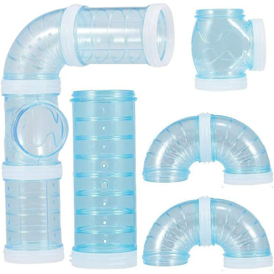 Hamster Tunnels, External Hamster DIY Tunnel Tube Exercise Cage Accessories DIY Hamster Tunnel for Hamster Mice and Other Small Pets