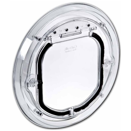Thsinde - Pet Cat Flap Small Door For Dogs And Cats With Round Locking Possibilities - Transparent l Code