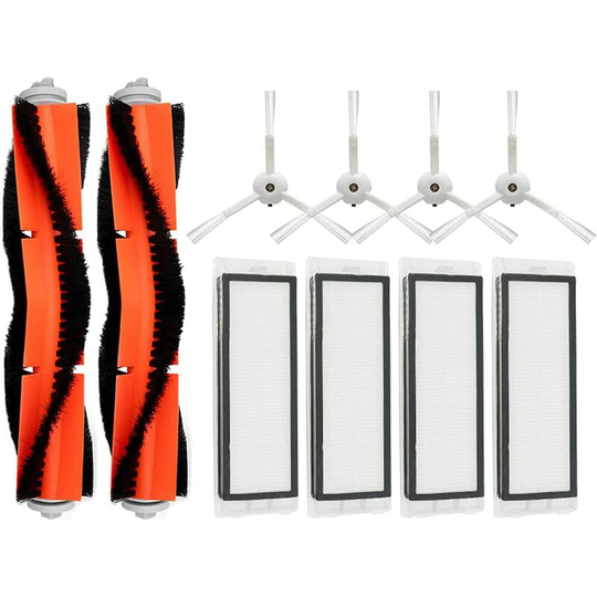 4 hepa Filters + 4 Side Brushes + 2 Main Brushes For Xiaomi mi Robot Vacuum Cleaner 2 E25 E35 S50 S51 Vacuum Cleaner Cle Parts Accessories