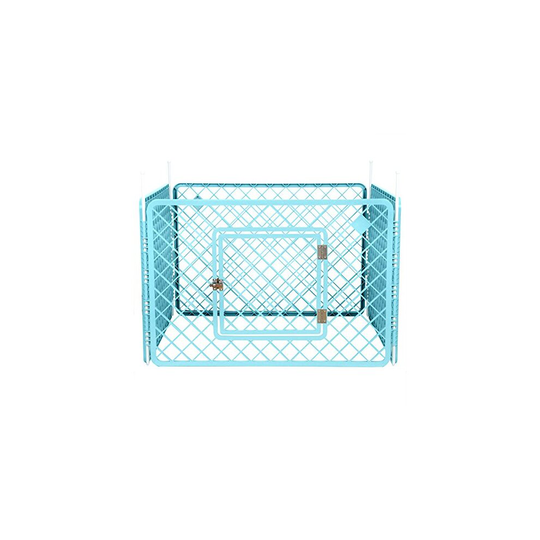 Iris Ohyama, Dog playpen / puppy playpen, 0.8 m², 4 panels, door with latch, rods for easy assembly & disassembly, weather-resistent, for dog - P