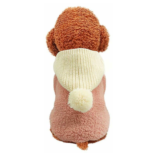 Pet Autumn And Winter Warm Lamb Woolen Cap Vest (pink Xl Size) - Thsinde