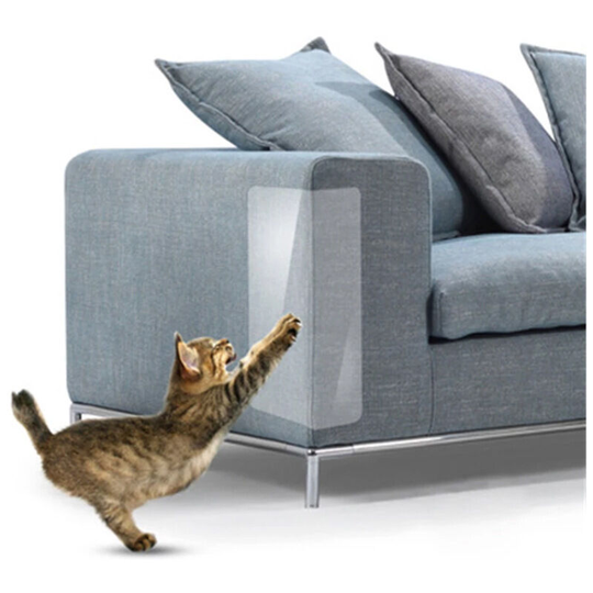 2PCS Cat Sofa Protective Cover Transparent Anti-claw Invisible Sticker (14x4 8cm) - Muff