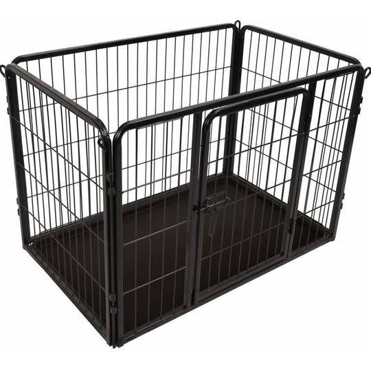 Flamingo - Dog Kennel Kazan s 93x59x64 cm Black Black