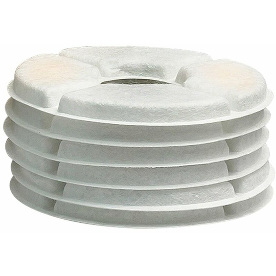 Cat Water Fountain Filter Active Carbon Resin Filter Replacement Round Pet Water Dispenser (6PCS)