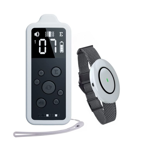 Dog Training Collar, Rechargeable Electric Collar with Manual Control 900 Meters Range and 7 Levels of Adjustable Sound/Vibration/Shock Mode, IP67