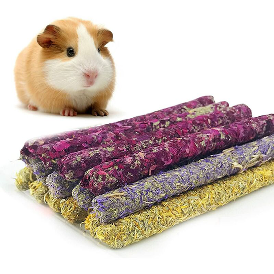 Sun Flowergb - Rabbit Chew Toys, Rabbit Hamster Apple Stick Natural Grass Natural Rose Flower Flavored Timothy Hay Sticks, Rabbit Hamster Parrot
