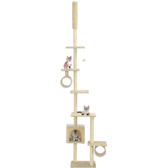 Cat Tree with Sisal Scratching Posts 260 cm Beige - Beige