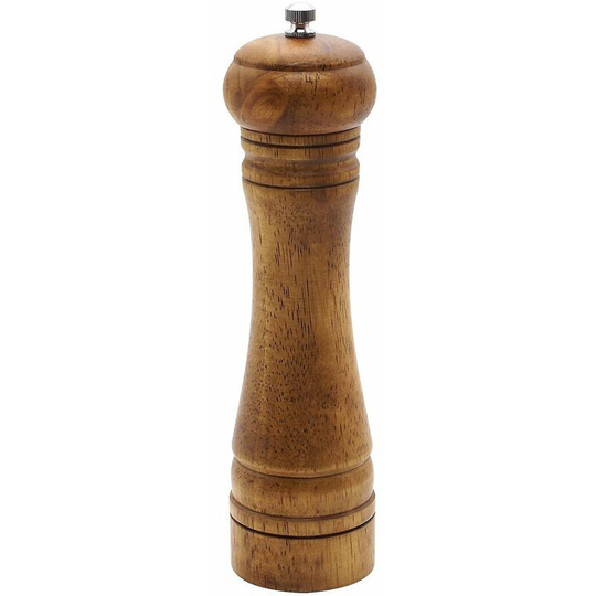 Wooden Pepper Grinder,solid Wood Manual Spice Pepper Mill-10 Inch