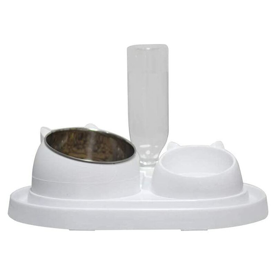 Cat Bowl 400ml Stainless Steel Non-Slip Double Layer Cat Bowl